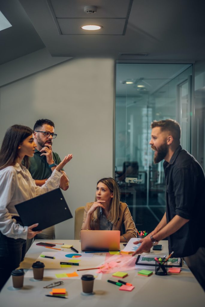 Group of business people having a meeting in the office